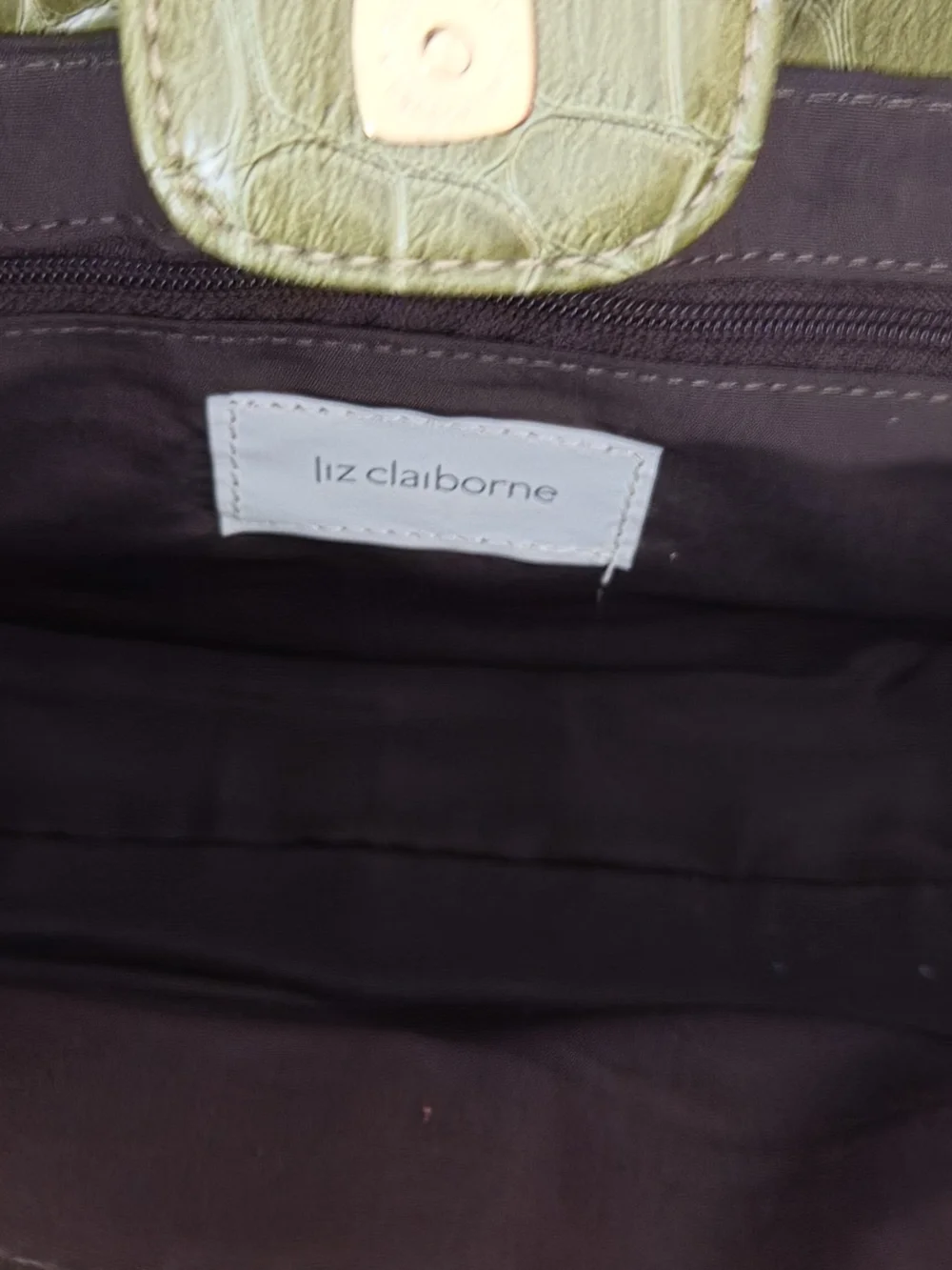 Liz Claiborne structured croc